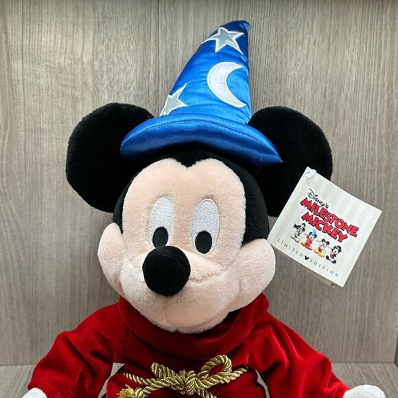 Disney Milestone Sorcerer Mickey Mouse Plush Fantasia Ltd Edition Stuffed Toy - Picture 2 of 10